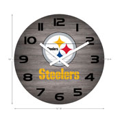 Pittsburgh Steelers Weathered 16" Clock, 661-1004